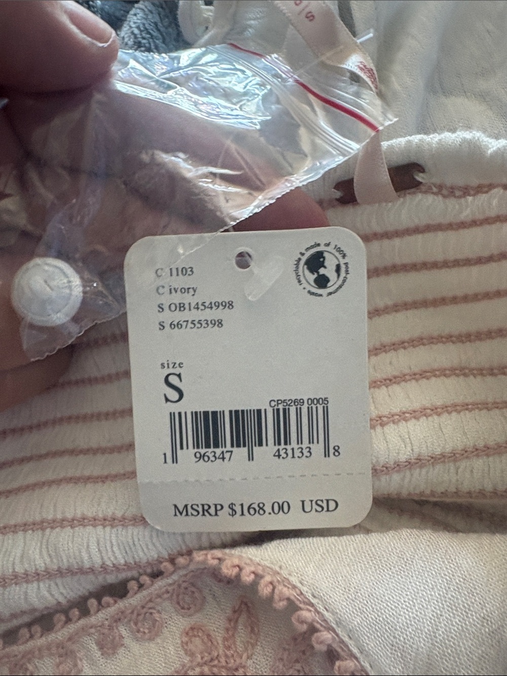 Free People Wedgewood Maxi dress size S in Ivory NWT B261 - Picture 4 of 11